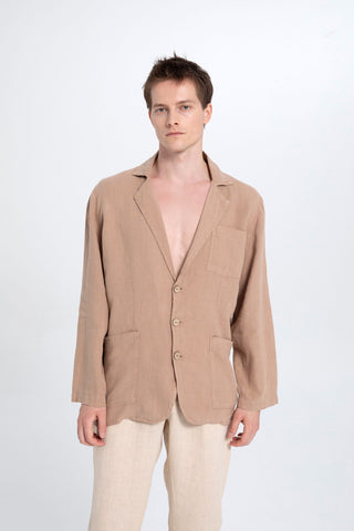 Pure Linen Men's Blazer Jacket