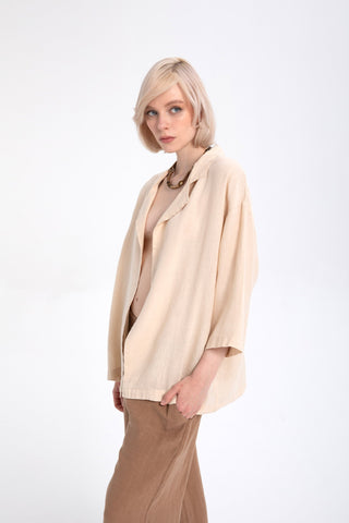 Pure Linen Loose Cut Kimono Jacket