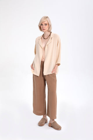 Pure Linen Loose Cut Kimono Jacket
