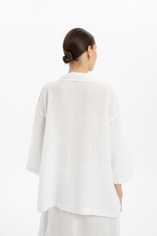 Pure Linen Loose Cut Kimono Jacket