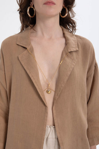 Pure Linen Loose Cut Kimono Jacket
