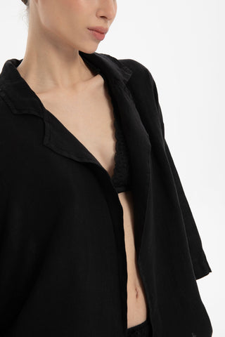 Pure Linen Loose Cut Kimono Jacket