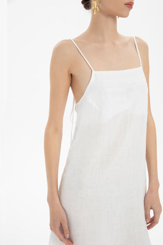 Linen Strappy Mini Dress
