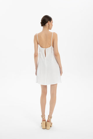 Linen Strappy Mini Dress