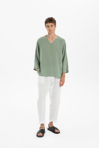 Linen Loose Cut Men's Trousers