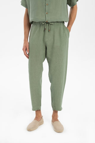 Linen Loose Cut Men's Trousers