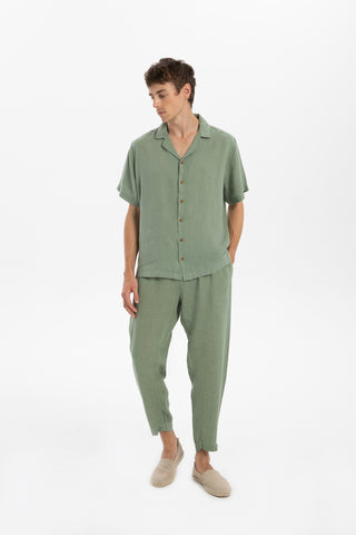 Linen Loose Cut Men's Trousers