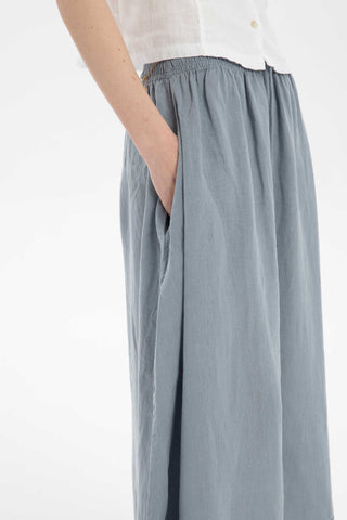 Linen Long Flared Skirt - Skirt