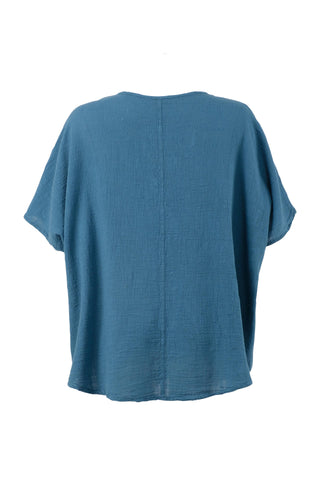 Oversize Buttoned Wrap Blouse