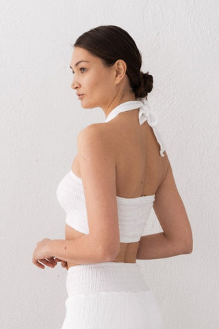 Muslin Elastic Shoulder Crop