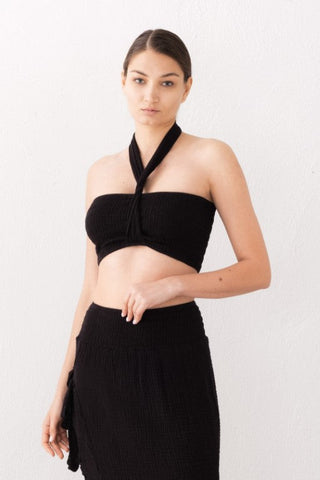 Muslin Elastic Shoulder Crop