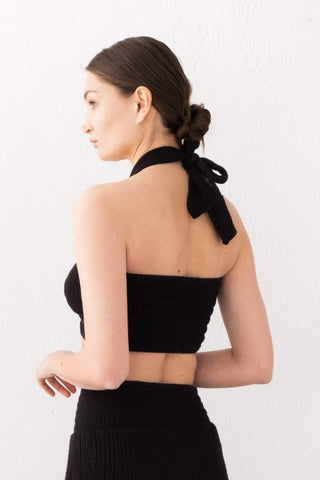 Muslin Elastic Shoulder Crop