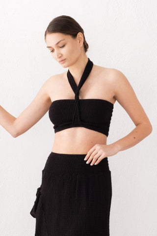 Muslin Elastic Shoulder Crop