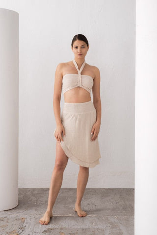 Muslin Elastic Shoulder Crop