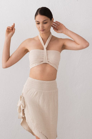 Muslin Elastic Shoulder Crop