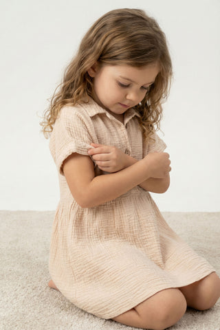 Muslin Collar Girl's Dress