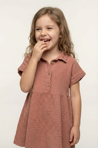 Muslin Collar Girl's Dress
