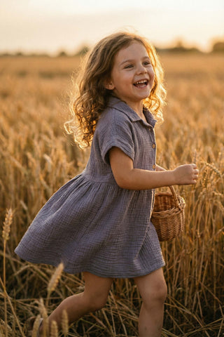 Muslin Collar Girl's Dress