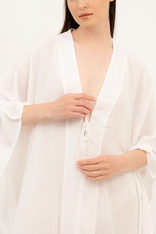 V-Neck Maxi Kaftan Dress - Dress
