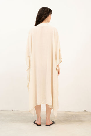 V-Neck Maxi Kaftan Dress - Dress
