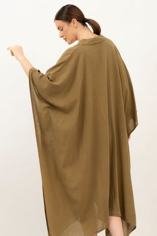 V-Neck Maxi Kaftan Dress - Dress