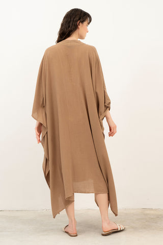 V-Neck Maxi Kaftan Dress - Dress